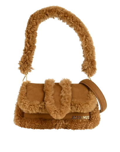 Le Petit Bambimou Doux, £350, Handbags, Brown, Shearling/Suede, Front view
